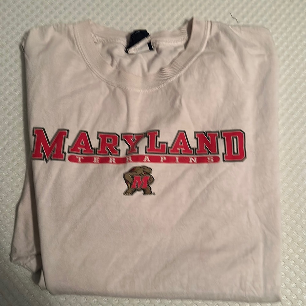 Men’s T-Shirt XXL University of Maryland Terrapins White